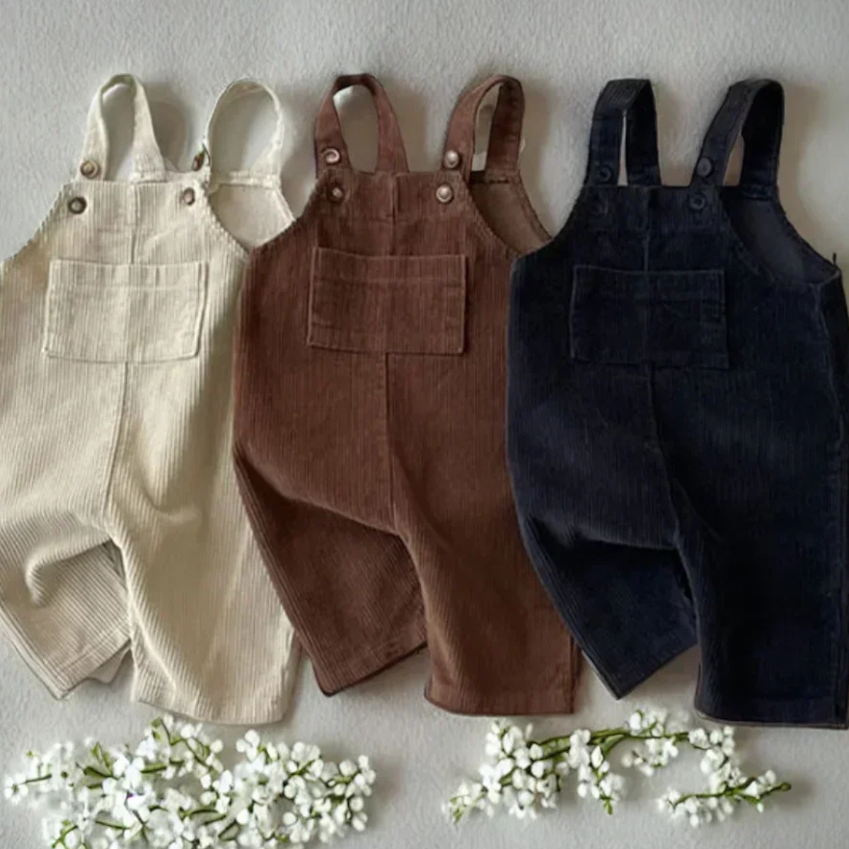 Nature Charm Overalls – Premium Cotton Baby Dungarees